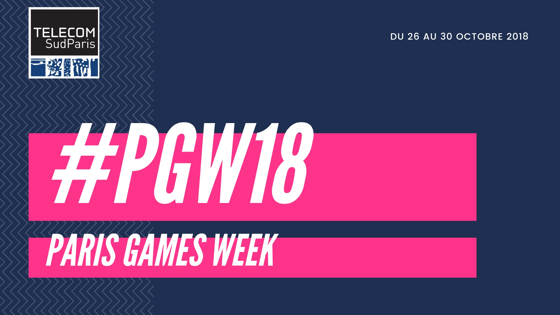 Affiche Paris Games Week 2018 avec hastag #PGW18