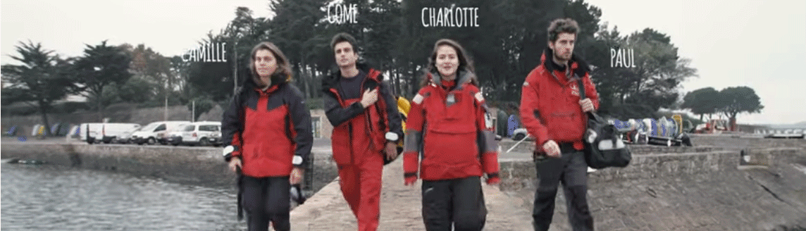 De gauche à droite : Camille de Veyrac, Côme Houdeville, Charlotte de Fouquières et Paul Thomé